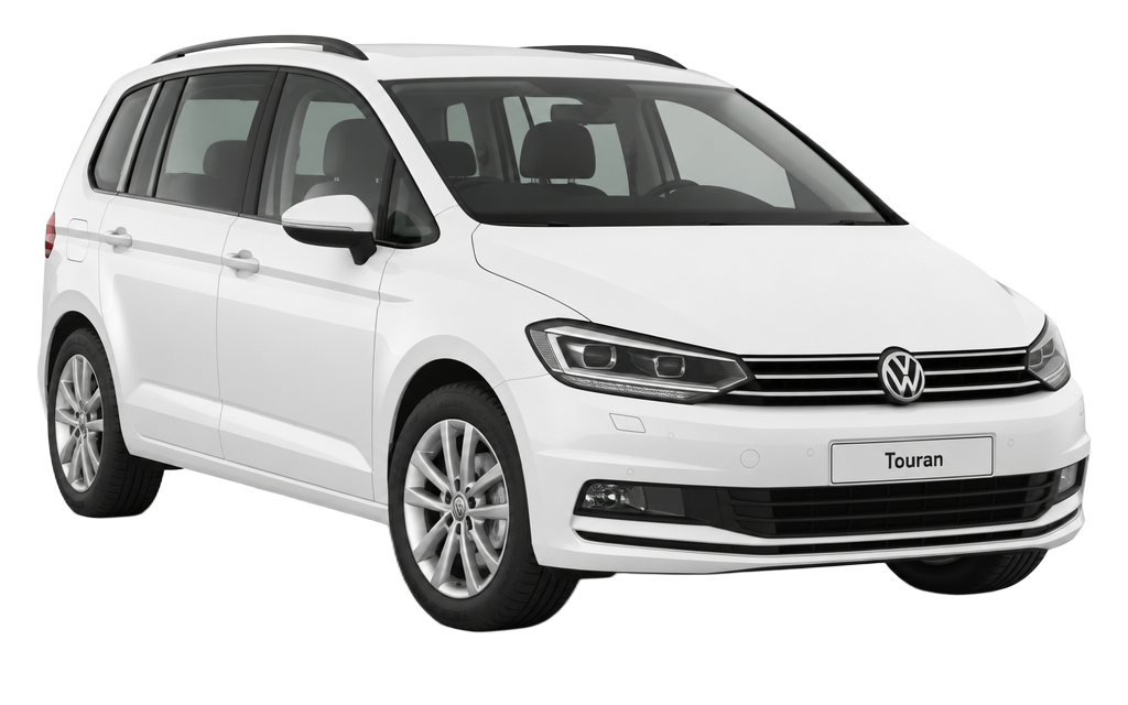 Volkswagen Touran bianco della flotta TaxiAlguer